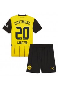 Borussia Dortmund Marcel Sabitzer #20 Jalkapallovaatteet Lasten Kotipeliasu 2024-25 Lyhythihainen (+ Lyhyet housut)